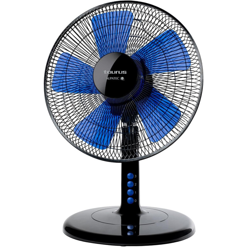 Taurus Boreal 12 Elegance - Ventilateur de table 45W, 5 lames, système d'oscillation et d'inclinaison, 3 vitesses, diamètre 30cm