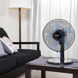 Taurus Boreal 12 Elegance - Ventilateur de table 45W, 5 lames, système d'oscillation et d'inclinaison, 3 vitesses, diamètre 30cm