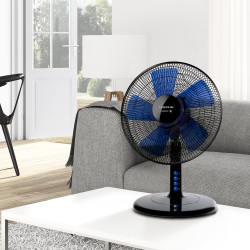Taurus Boreal 12 Elegance - Ventilateur de table 45W, 5 lames, système d'oscillation et d'inclinaison, 3 vitesses, diamètre 30cm