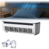 Ventilateur de climatiseur portable avec télécommande, chargement sans fil, refroidissement instantané, 3 vitesses, design mural
