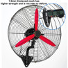 Ventilateur Mural Oscillant 55 Cm/65 Cm/75 Cm Avec 3 Vitesses, Tête Oscillante À 120 Degrés, Pour La Maison, Le Bureau, L'atelie