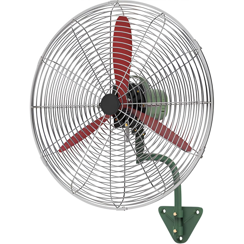 Ventilateur Mural Oscillant 55 Cm/65 Cm/75 Cm Avec 3 Vitesses, Tête Oscillante À 120 Degrés, Pour La Maison, Le Bureau, L'atelie