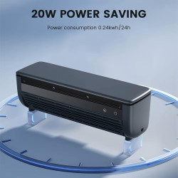 Générique Ventilateur mural sans perçage, unité de refroidissement portable pour cuisine chambre camping car, ventilateur silenc