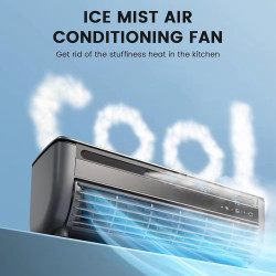 Générique Ventilateur mural sans perçage, unité de refroidissement portable pour cuisine chambre camping car, ventilateur silenc