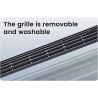 Générique Ventilateur mural sans perçage, unité de refroidissement portable pour cuisine chambre camping car, ventilateur silenc
