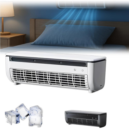 Générique Ventilateur mural sans perçage, unité de refroidissement portable pour cuisine chambre camping car, ventilateur silenc