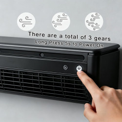 Générique Ventilateur mural sans perçage, unité de refroidissement portable pour cuisine chambre camping car, ventilateur silenc