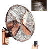Ventilateur oscillant mural rétro en métal avec télécommande – ventilateur extérieur de 45,7 cm for terrasse, chambre étanche, 3