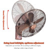 Ventilateur oscillant mural rétro en métal avec télécommande – ventilateur extérieur de 45,7 cm for terrasse, chambre étanche, 3