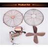 Ventilateur oscillant mural rétro en métal avec télécommande – ventilateur extérieur de 45,7 cm for terrasse, chambre étanche, 3