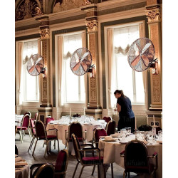Ventilateur oscillant mural rétro en métal avec télécommande – ventilateur extérieur de 45,7 cm for terrasse, chambre étanche, 3