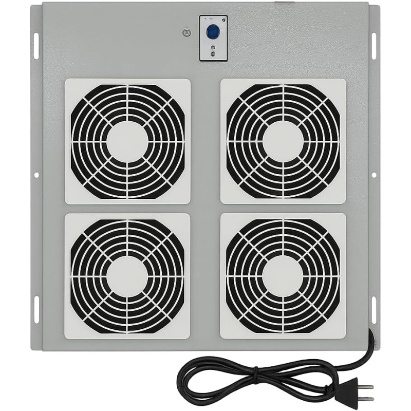 Unité de ventilation avec 4 ventilateurs et thermostat pour armoires réseau d'extérieur