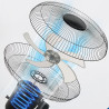 Ventilateur Solaire Extérieur Mural Pour Terrasse, 5 Pales 3 Vitesses Oscillant 90°, Télécommande, Pour Chambre Camping Jardin M