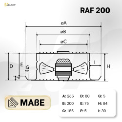 200mm Extracteur d'air Industriel VENTILATEUR Aspiration ventilation ventilateurs axial Mural hélicoïdal mural industriel fenetr