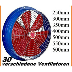 Uzman-Versand 500mm Ventilateur Mural,Fenetre Extracteurs d'air Industriel VENTILATEURs Aspiration Extracteur Helicoide Ventilat