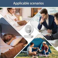 Ventilateur circulaire - Ventilateur mural à télécommande | oscille vers la gauche et la droite, 5 vitesses de vent, éclairage à