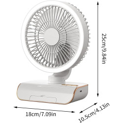 Ventilateur circulaire - Ventilateur mural à télécommande | oscille vers la gauche et la droite, 5 vitesses de vent, éclairage à