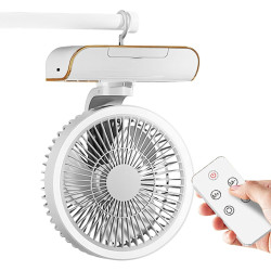 Ventilateur circulaire - Ventilateur mural à télécommande | oscille vers la gauche et la droite, 5 vitesses de vent, éclairage à