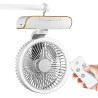 Ventilateur circulaire - Ventilateur mural à télécommande | oscille vers la gauche et la droite, 5 vitesses de vent, éclairage à