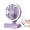 Ventilateur mural silencieux avec télécommande | Pivote à gauche et à droite, 5 vitesses de vent, éclairage à 2 vitesses pour ch