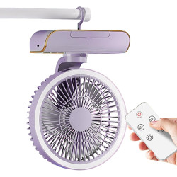 Ventilateur mural silencieux avec télécommande | Pivote à gauche et à droite, 5 vitesses de vent, éclairage à 2 vitesses pour ch