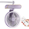 Ventilateur mural silencieux avec télécommande | Pivote à gauche et à droite, 5 vitesses de vent, éclairage à 2 vitesses pour ch
