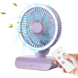 Ventilateur mural silencieux avec télécommande | Pivote à gauche et à droite, 5 vitesses de vent, éclairage à 2 vitesses pour ch