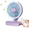 Ventilateur mural silencieux avec télécommande | Pivote à gauche et à droite, 5 vitesses de vent, éclairage à 2 vitesses pour ch