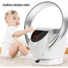 Ventilateur mural sans pales avec télécommande, ventilateur électrique silencieux à économie d'énergie, vent à 8 vitesses, grand