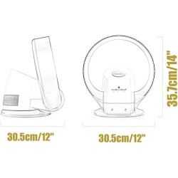 Ventilateur Mural Avec Télécommande, Ventilateur Sans Pales De 35,7 Cm, Ventilateur De Bureau De 26 W, Ventilateur Sur Pied Osci