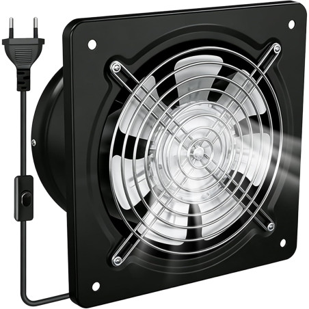 PORFOYO 150 Mm Extracteur D'air Chaud, Ventilateur Extracteur D'air, Ventilateur Mural, 600 M³/H, Valve Anti-Retour, Issant, Sil
