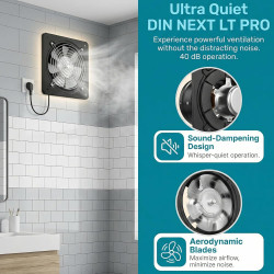 PORFOYO 150 Mm Extracteur D'air Chaud, Ventilateur Extracteur D'air, Ventilateur Mural, 600 M³/H, Valve Anti-Retour, Issant, Sil