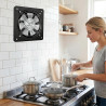 PORFOYO 150 Mm Extracteur D'air Chaud, Ventilateur Extracteur D'air, Ventilateur Mural, 600 M³/H, Valve Anti-Retour, Issant, Sil