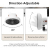 Mumusuki Ventilateur Oscillant Mural avec Télécommande, Veilleuse, 3 Vitesses pour une Circulation D'air Plus Large