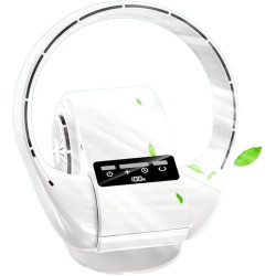 Ventilateur Mural Silencieux à Télécommande 2 en 1 avec Tête Oscillante, Mural et de Bureau