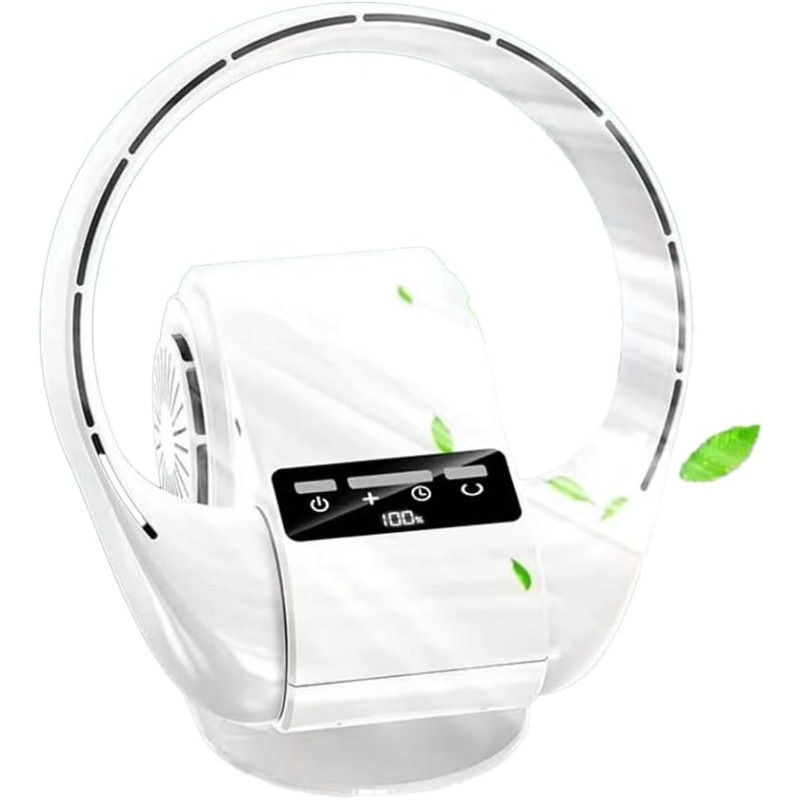 Ventilateur Mural Silencieux à Télécommande 2 en 1 avec Tête Oscillante, Mural et de Bureau