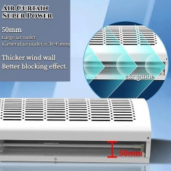 TYH Rideau d'air, Machine Murale Silencieuse Et Économe en Énergie, Souffleur De Porte À Rideau d'air, Ventilation Puissante Et 
