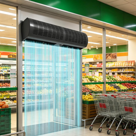 TYH Rideau d'air, Machine Murale Silencieuse Et Économe en Énergie, Souffleur De Porte À Rideau d'air, Ventilation Puissante Et 