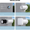 Ventilateur mural HEPA à travers le mur - Moteur EC ultra silencieux avec WiFi/télécommande, fournit une entrée d'air frais, un 