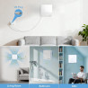 Ventilateur mural HEPA à travers le mur - Moteur EC ultra silencieux avec WiFi/télécommande, fournit une entrée d'air frais, un 