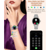 Montre Intelligente pour Femme, écran Couleur de 3,2 cm, étanchéité IP67, traqueur d'activité Physique, Moniteur de fréquence Ca