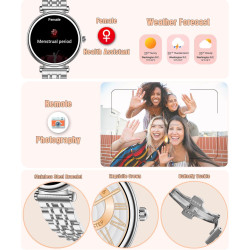 Montre Intelligente pour Femme, écran Couleur de 3,2 cm, étanchéité IP67, traqueur d'activité Physique, Moniteur de fréquence Ca