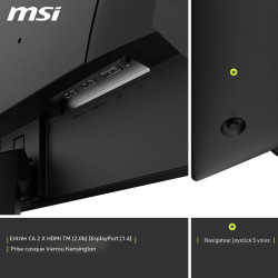 MSI MAG 275QF Écran Gaming 27" WQHD - Dalle Rapid IPS 2560 x 1440, 180 Hz / 0,5 ms (GtG, Min.), Gamme de Couleurs sRGB 101%, AMD