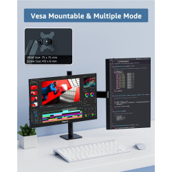 Yodoit Écran Tactile Portable 15,6", 1920 × 1080 FHD Moniteur IPS Display HDMI USB Type C avec Haut-parleurs Intégrés pour Lapto
