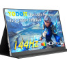 Yodoit Écran Portable 15,6" 144 Hz, 1920 × 1080 FHD Moniteur IPS 100% SRGB Display HDMI USB Type C avec Haut-parleurs Intégrés p