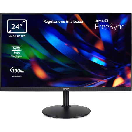 Acer cba242yhbirf - écran pc 24 " full hd, 100hz hdmi/75hz vga (1920x1080, 16:9, freesync, 1ms vrb, 250 nits, comfyview, bleulig