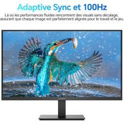 KOORUI E2212F 21.45 Pouces Ecran PC, FHD 1920 x 1080 100Hz Moniteur, Adaptive Sync HDMI 1.4, Eye Care, inclinable de -5° à 15°, 