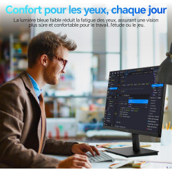 KOORUI E2212F 21.45 Pouces Ecran PC, FHD 1920 x 1080 100Hz Moniteur, Adaptive Sync HDMI 1.4, Eye Care, inclinable de -5° à 15°, 