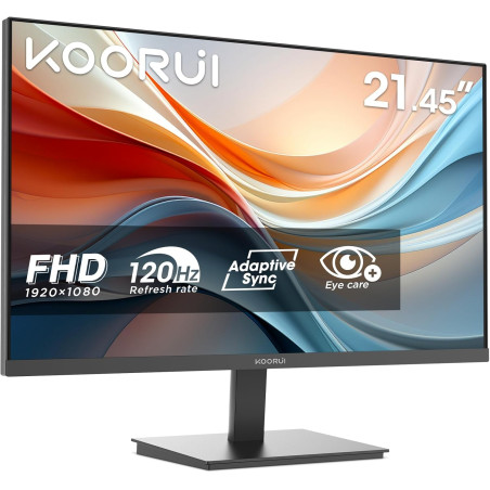 KOORUI E2212F Moniteur FHD de 22 pouces, Gaming 100Hz, Écrans d'ordinateur VA, Écran PC 1080p, Synchronisation adaptative, 5ms, 