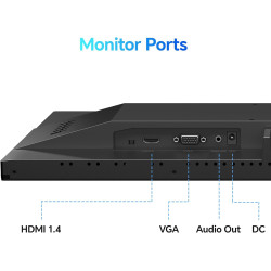 KOORUI E2212F Moniteur FHD de 22 pouces, Gaming 100Hz, Écrans d'ordinateur VA, Écran PC 1080p, Synchronisation adaptative, 5ms, 